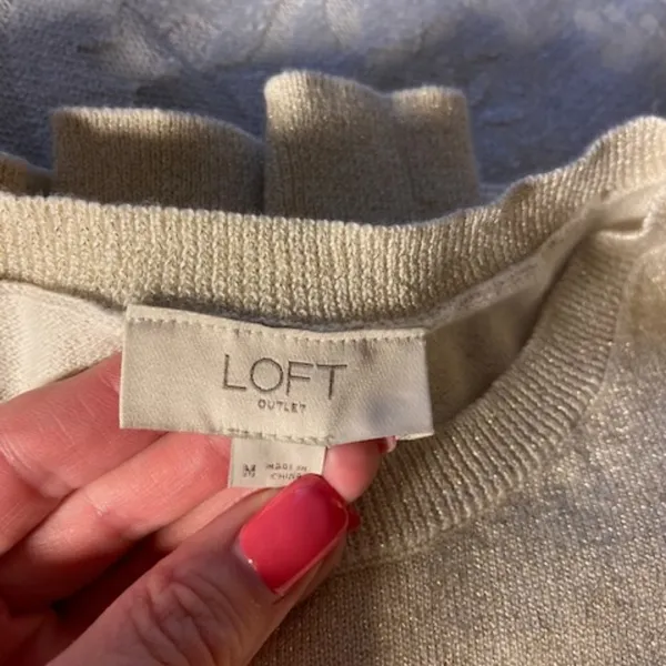 Ann Taylor Loft, Gold Sweater EUC - Image 3