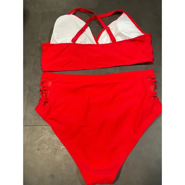 Red Two-piece swimwear size 4 XL‎ A-76 - Image 3