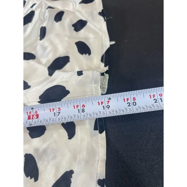 Reformation Abigale Top Silk Polka Dot Puff Sleeve Smocked Crop Size 10 NWT - Image 13