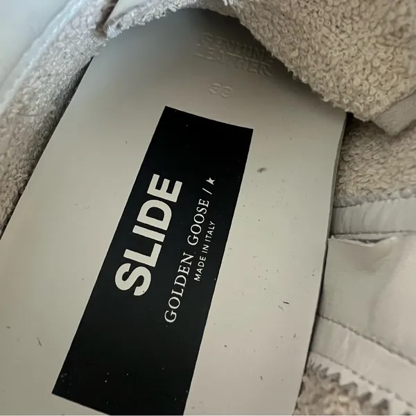 Golden Goose Slide Mid Top Mids Slides Glitter Leather Sneakers NIB - Image 7