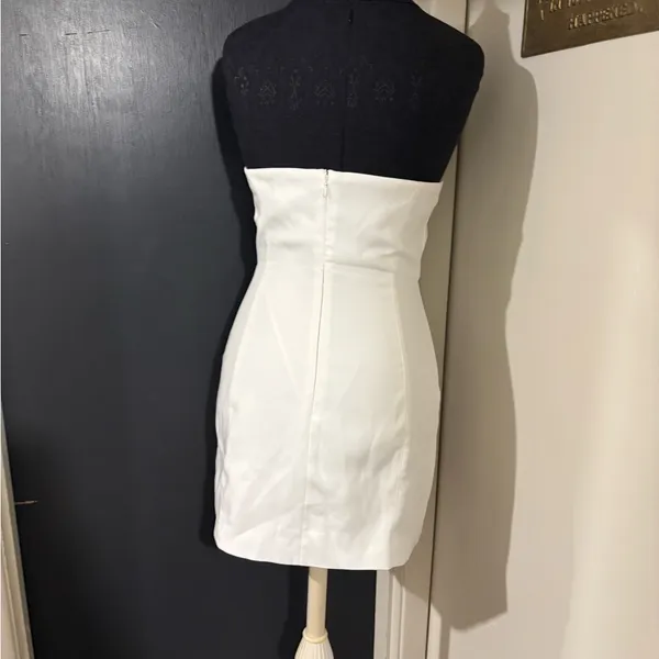 💜 Meshki White Strapless Sheath Mini Dress 💚 - Image 6