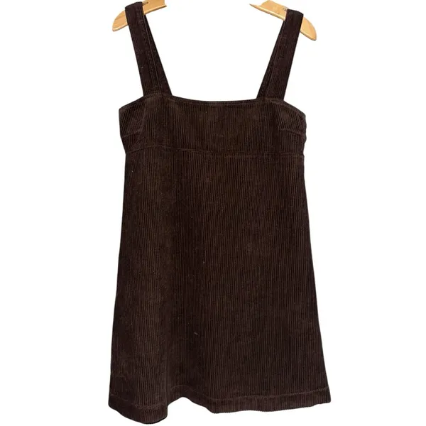 Reformation Jeans NWT Women’s Size 6 Espresso Brown Iria Corduroy Mini Dress - Image 2