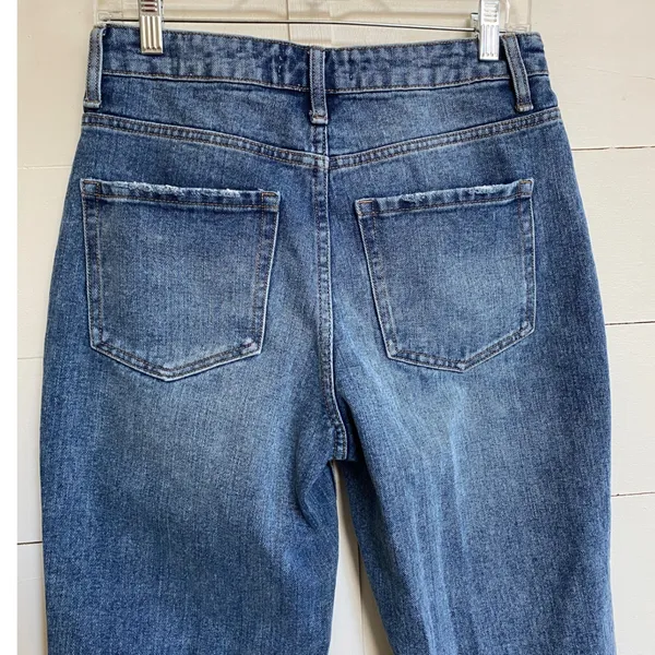 Vervet Blue Women's‎ Cotton Jeans 27X27" Distressed Raw Hem - Excellent - Image 4