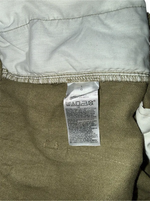 Old Navy Women’s Olive Green Linen Pants size large NWT - Image 7