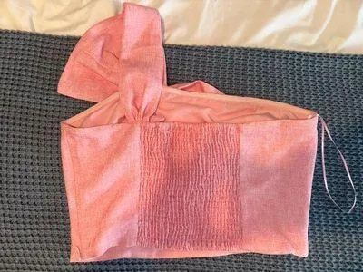 The Pants Store One Shoulder Pink Bow Top - Image 7