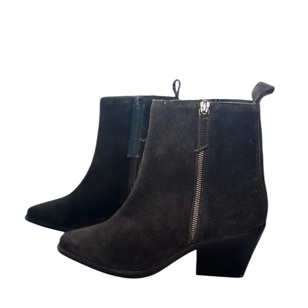 Nwt House Of Harlow Dark Brown Suede/Leather Ankle Boots - Image 4