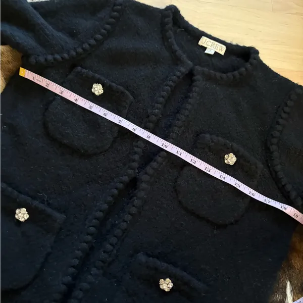 J CREW Odette Sweater Cardigan Lady‎ jacket with Jewel Buttons Size Small - Image 8