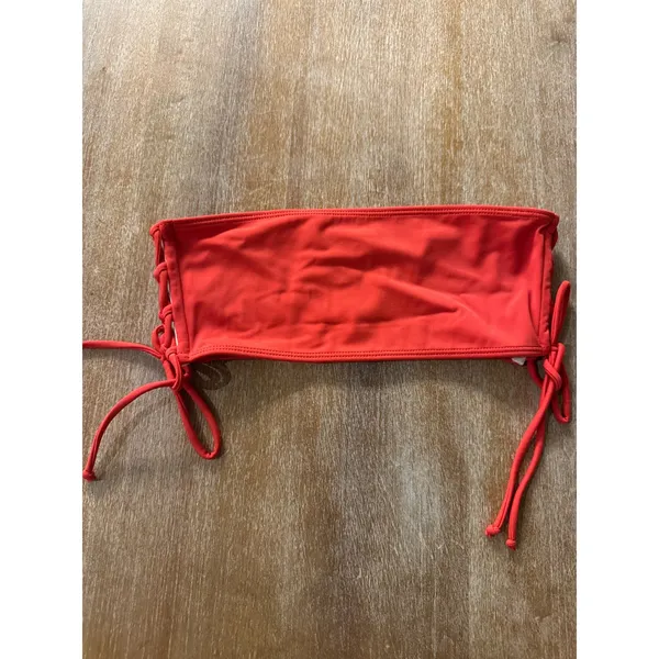 LA Hearts‎ by PacSun Red String Tie Bandeau Bikini Top Size S - Image 4