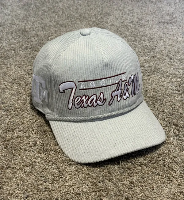 ’47 Brand Texas A&M Pale Gray Gridiron Hitch Corduroy Hat - Image 2