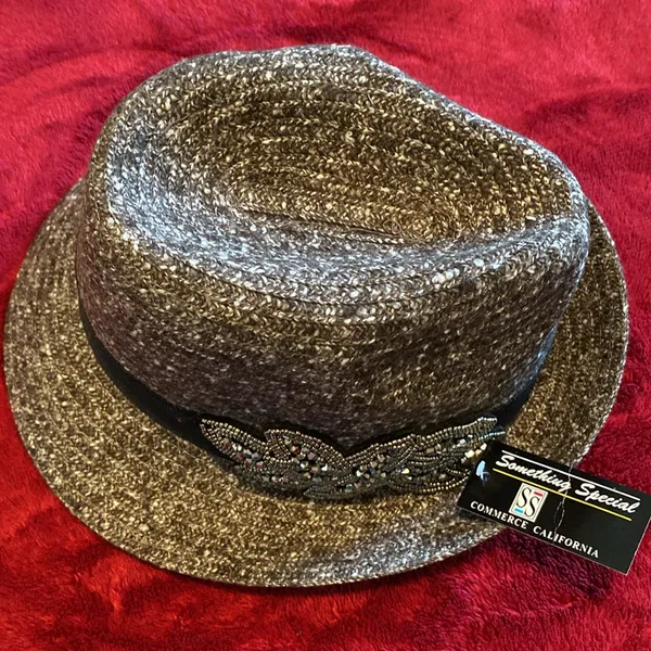 Something Special Bohemian Fedora Top Brown Embellished Band Autumn Bucket Hat - Image 6