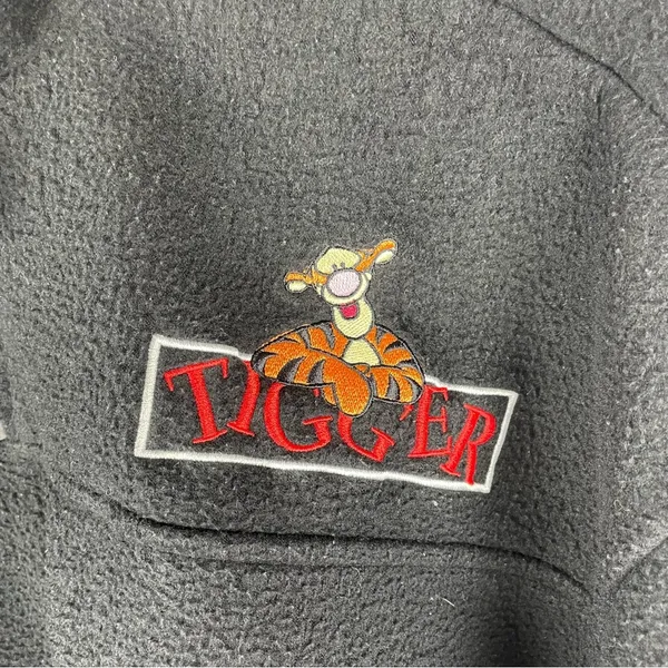 Vintage Disney Tigger Fleece Quarter Zip Jacket - Image 3