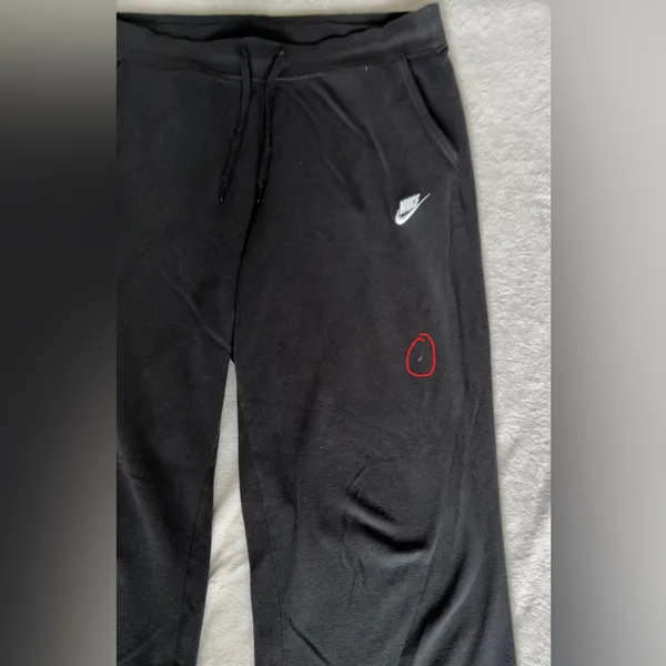 Women’s Nike Black Sweatpants with White Swoosh - Image 4