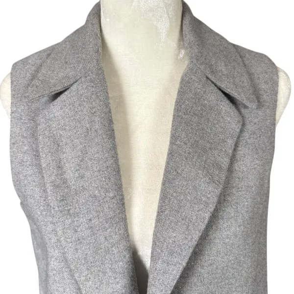 The Savile Row Co gray sleeveless collared open cardigan sweater vest XS - Image 5