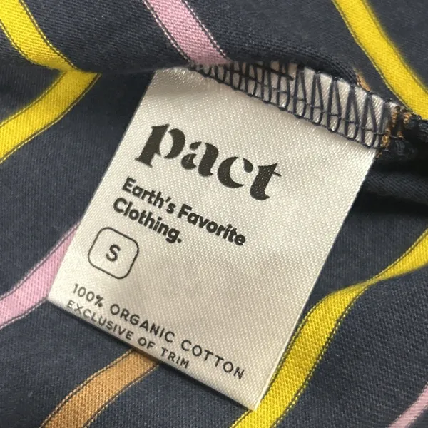 Pact Dress Womens Small Softspun A-Line Tank La Jolla Stripe Lightweight Organic - Image 5