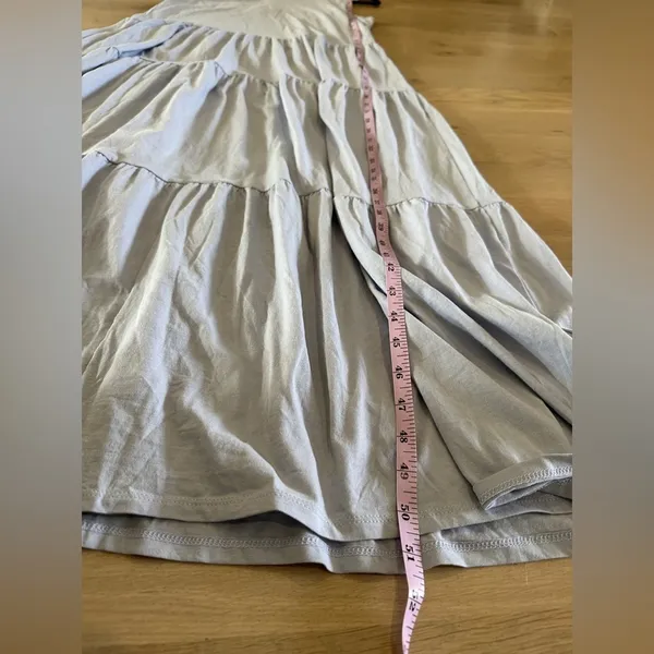 J. Crew Broken-In Jersey Tiered Maxi Dress periwinkle size small - Image 9
