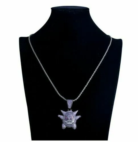 Pokemon Gengar Purple Necklace - Great Gift - Rhinestone - Image 3