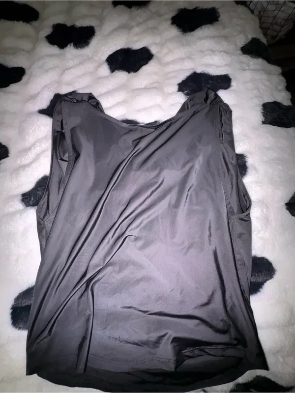 Free People Black Satin Cowl Neck Camisole - Image 2