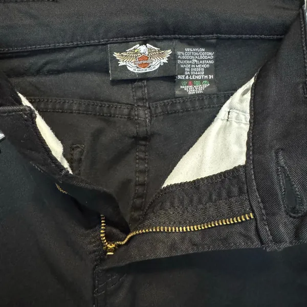 Harley Davidson Black Pants Womens 4 Black Bootcut Moto Biker Y2K‎ Riding Edgy - Image 8