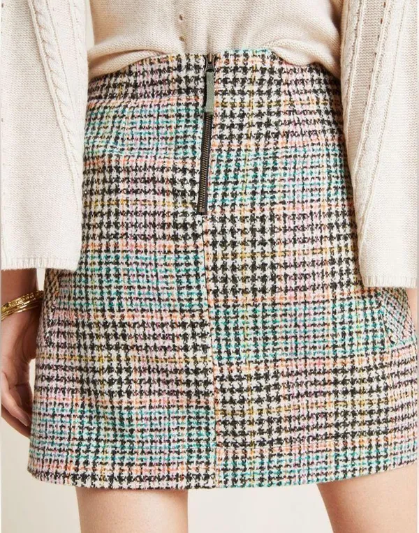 Anthropologie Plaid Knit Skirt - Image 3