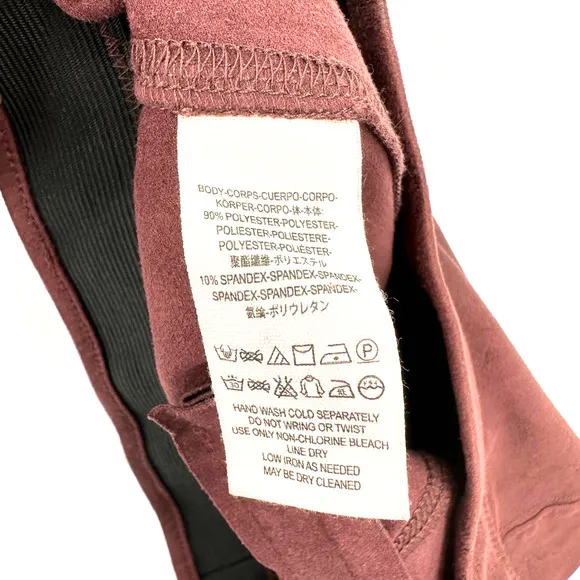 Free‎ People size 30 burgundy maroon pants faux suede leather - Image 7