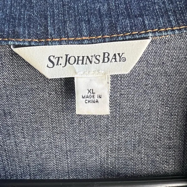 St. John's Bay women’s Blue Jean Jacket SIZE XL - Image 3