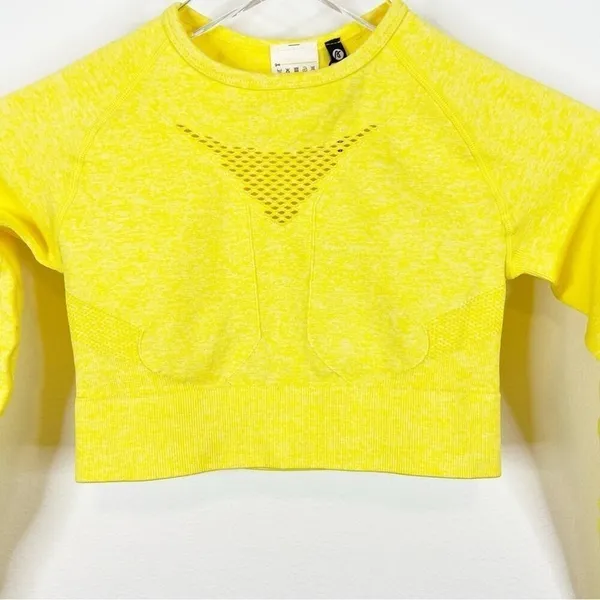 NWT AYBL Motion Cut Out Workout‎ Top Women's Size XS Yellow Gym Girl - Image 4