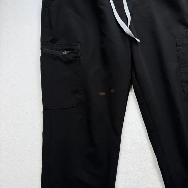 FIGS Yola Skinny Scrub Pants Women’s Large Black Technical Collection - Image 4