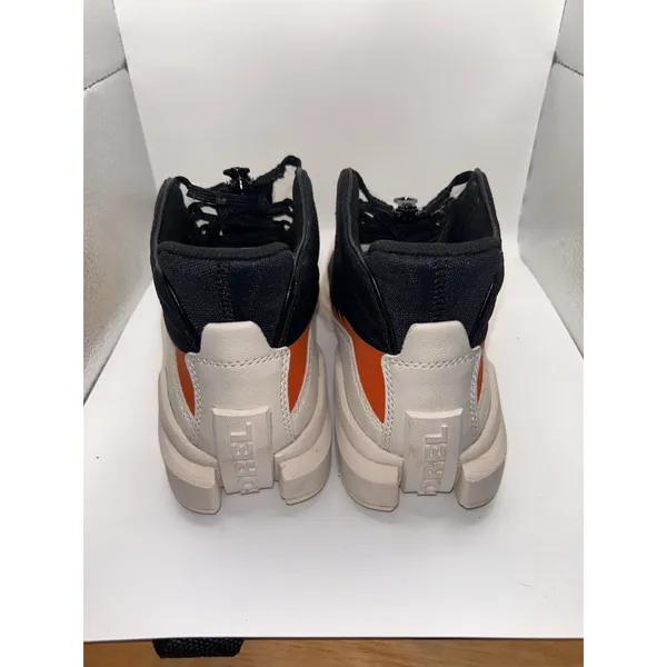 Sorel Ona 718 Zip Sneakers Womens 8 Black White Orange NL4859-010 - Image 5