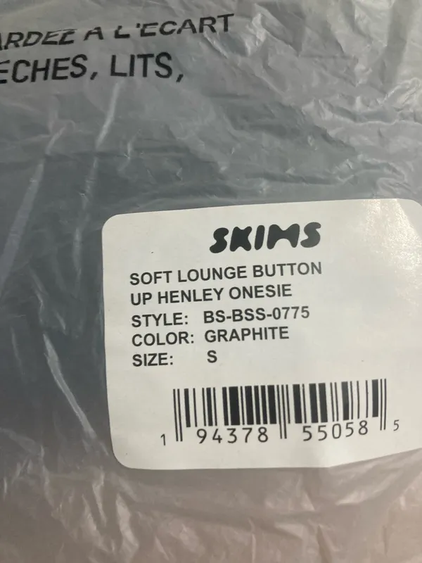 SKIMS Soft Lounge Henley Onesie S - Image 5