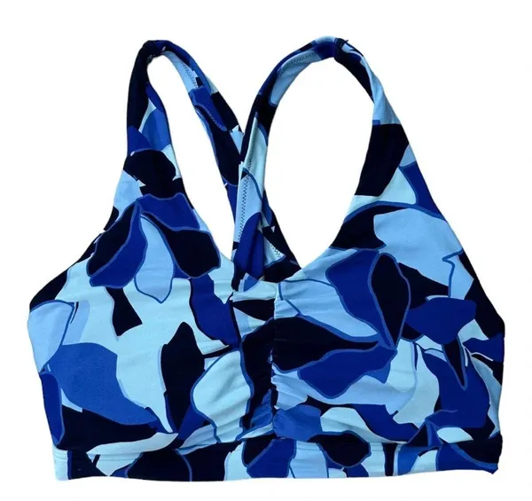 Aerie Offline Blue Ruched Sports Bra // Size XL - Image 2