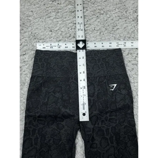 Gymshark Adapt Animal Seamless Leggings Urban Grey Black Women's Size Medium - Image 8