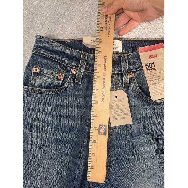 levis 501 curve jeans bedazzled designed jeans nwt 24x30 - Image 11