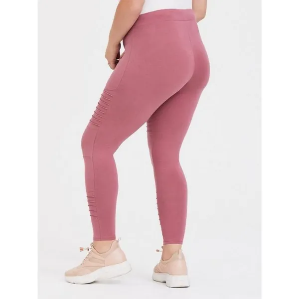 Torrid Classic Moto Full Length Leggings Mauve Pink 1x - Image 2