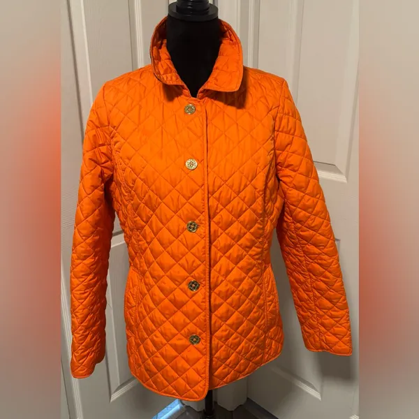 C. Wonder Quilted Barn Jacket size Medium Orange - Image 2