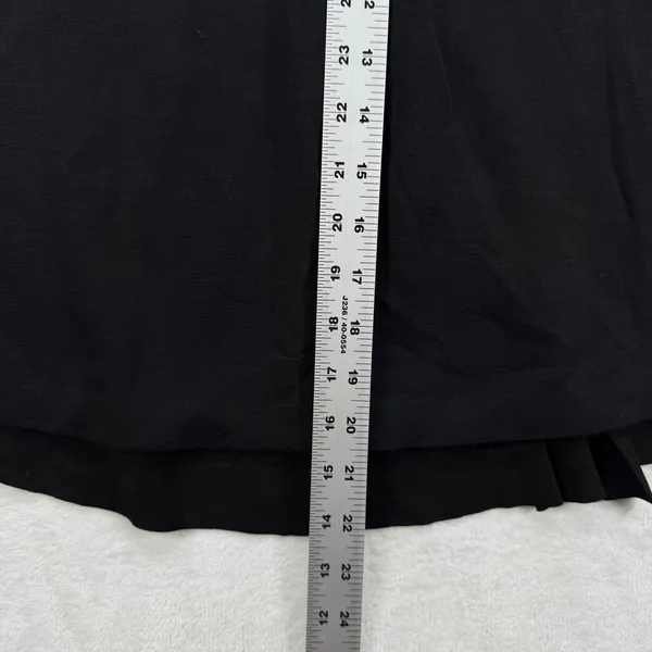 Alice + Olivia‎ Black Lamb Leather wool Combo Drape Front Jacket Blazer XS READ - Image 9