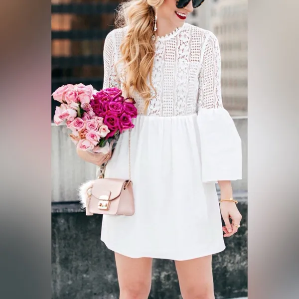 Endless Rose white lace poplin mini dress size S - Image 3