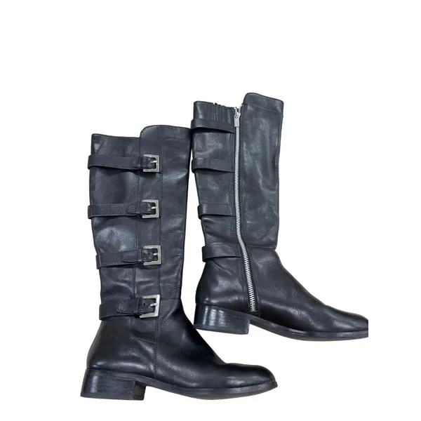 Michael Kors Womens Black Leather Knee High Boots 7M SKU 7167 - Image 16