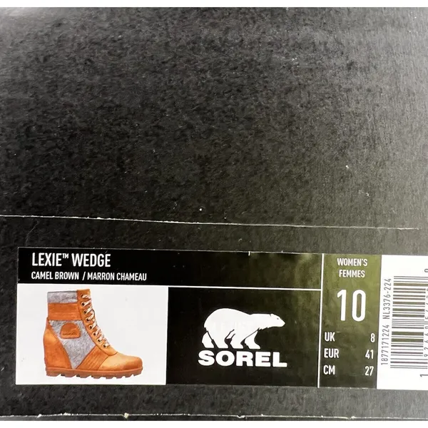 Sorel Lexie Wedge Boots‎ Leather Camel Brown Waterproof Women’s Size 10 - Image 10