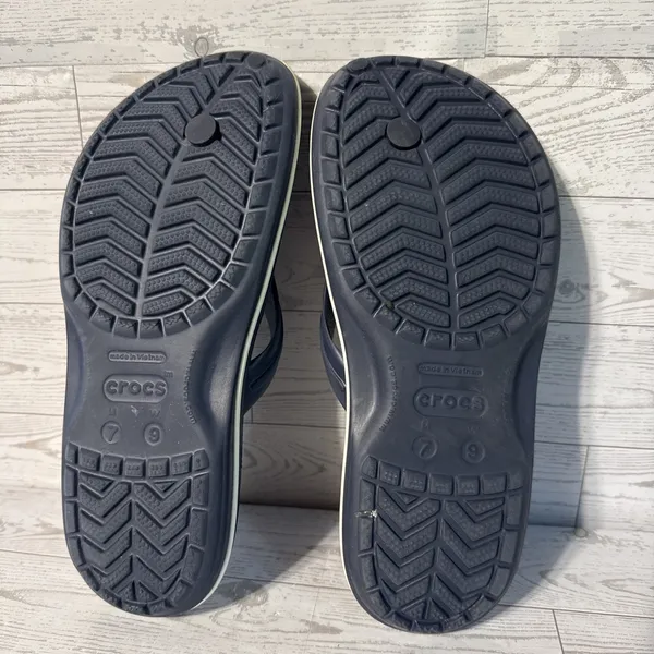Crocs Classic II Flip Flop Navy Blue Unisex Sandals Size Men 7 Women 9 206119 - Image 4