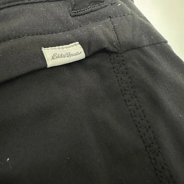Eddie Bauer Travex Pants Womens T6 Tall Black Straight Leg Cargo Travel Hiking - Image 4