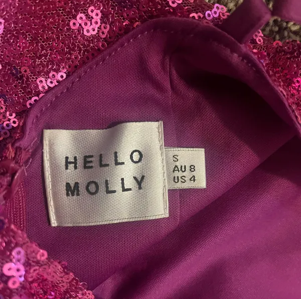 Hello Molly Citadel Skies Dress in Pink Sequins - Image 4