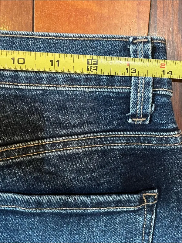 Zenana Cropped Wide Leg Jeans Med Wash Raw Hem Cropped Sz 28 X 23 High Rise - Image 8