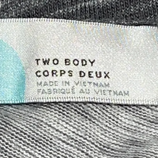 FP Beach Two Body Corps Deux Cowl Neck Space Dye Top Grey Long Sleeve Size XS/S - Image 9