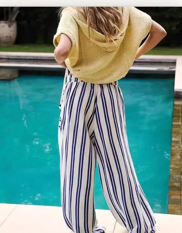 Free-Est Free People Wide Leg Linen Blend Pull On Pants - Image 6