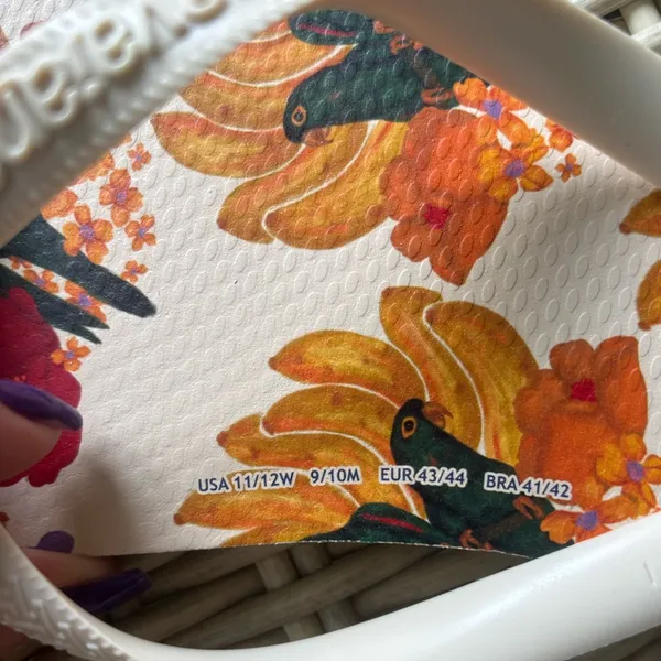 Farm‎ Rio Banana Nest Havaianas Sandals size 11/12 boho vacation beach travel - Image 9