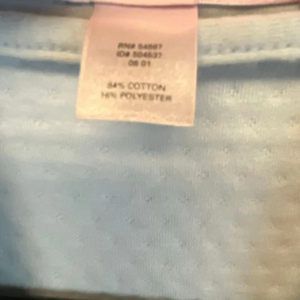 VICTORIA'S SECRET Robe Women’s Large Light Blue Cotton Blend Belted Waffle‎ Knit - Image 5