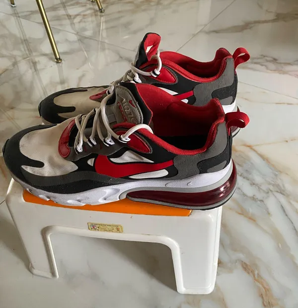 Nike Air Max Red and White Sneakers - Image 8