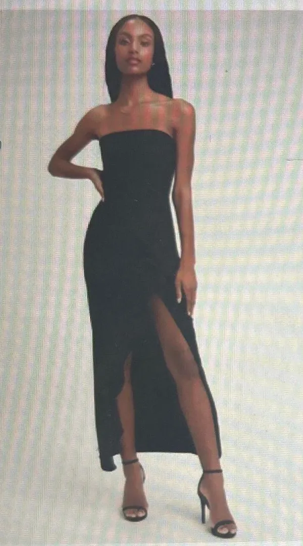 Lulus Strapless black dress - Image 2