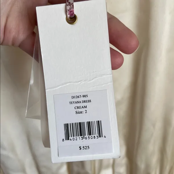 Love Shack Fancy Teyana Silk Dress Ivory Bridal 2 New Tags - Image 6