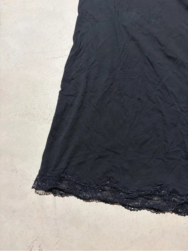 Victoria’s Black Lace-Trim Short Sleeve nightgown Dress medium - Image 2